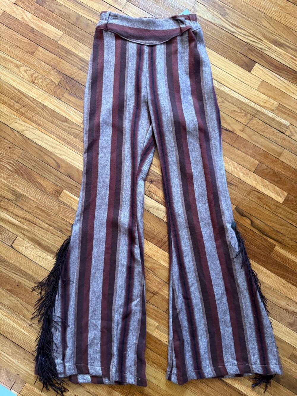Silverado Apparel - Nicole Fringe Sandia Striped Pants - Small - Made in the USA